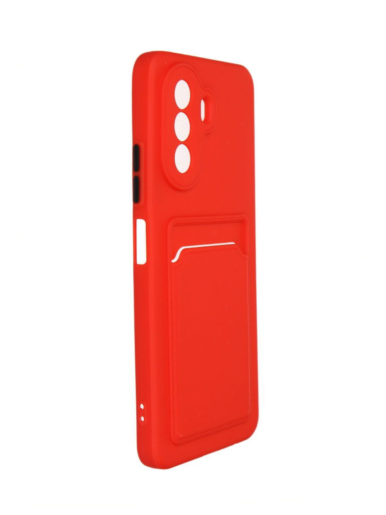 

Чехол Neypo для Huawei Nova Y70 Pocket Matte Silicone с карманом Red NPM55973, Huawei Nova Y70