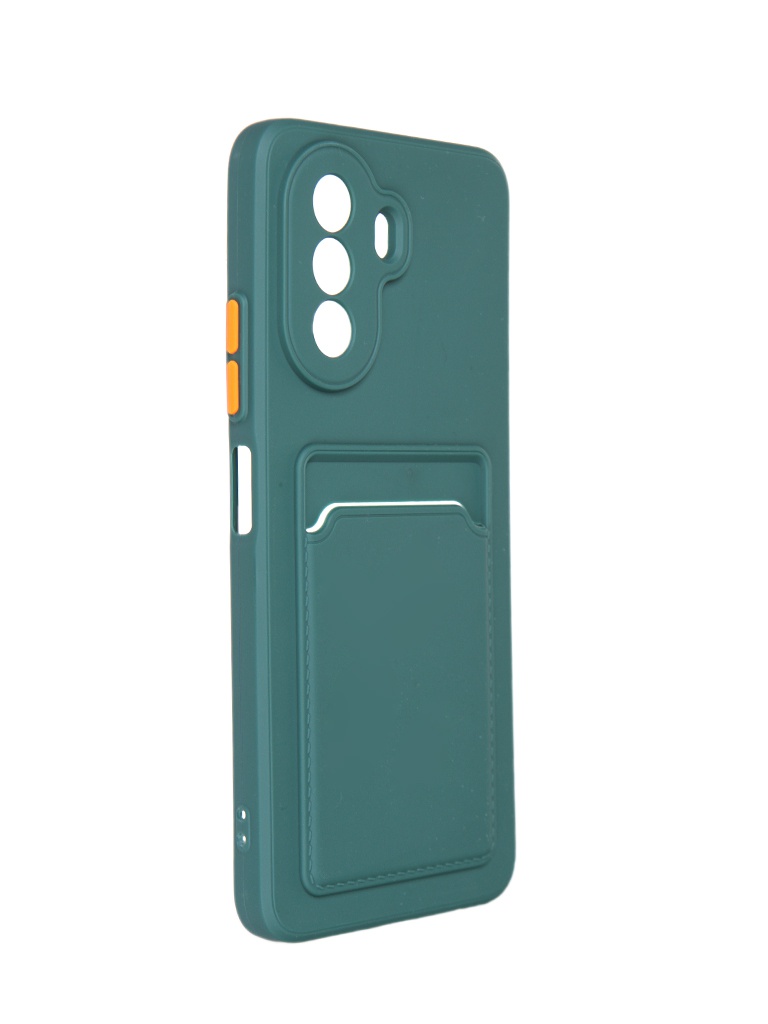 

Чехол Neypo для Huawei Nova Y70 Pocket Matte Silicone с карманом Dark Green NPM55968, Huawei Nova Y70