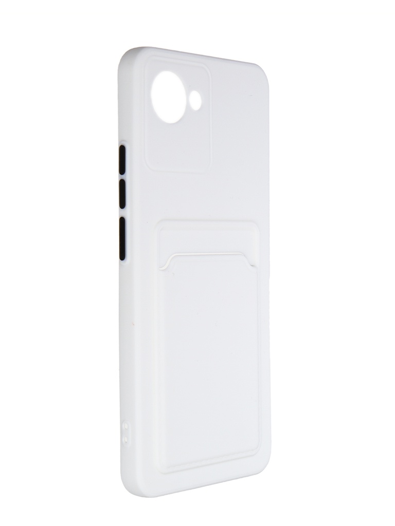 

Чехол Neypo для Realme C30 Pocket Matte Silicone с карманом White NPM55980, Realme C30
