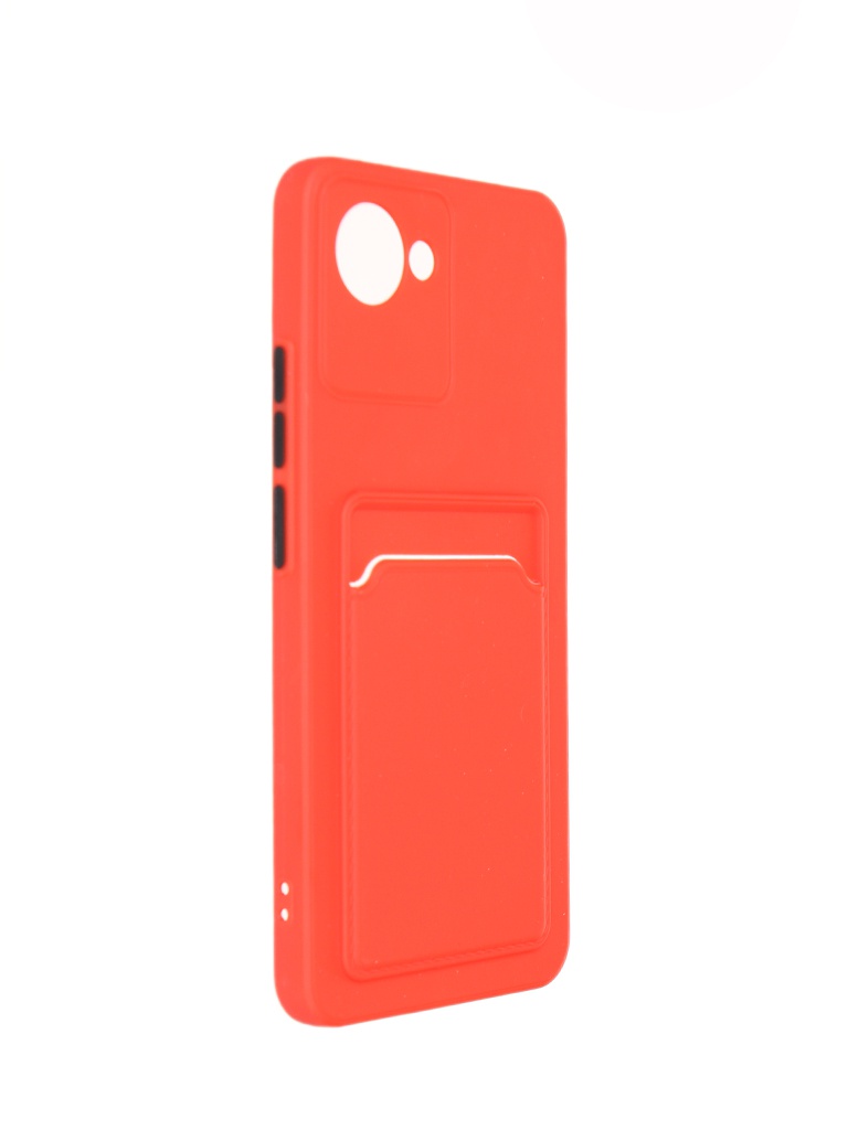 

Чехол Neypo для Realme C30 Pocket Matte Silicone с карманом Red NPM55979, Realme C30