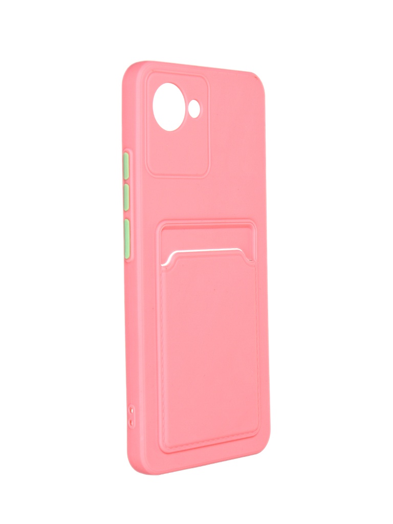 

Чехол Neypo для Realme C30 Pocket Matte Silicone с карманом Pink NPM55978, Realme C30