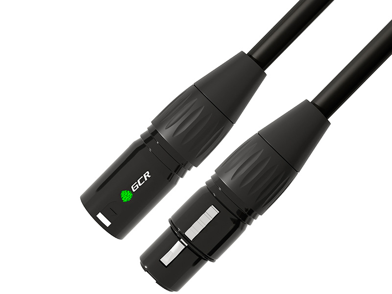 Кабель микрофонный GCR XLR/M - XLR/F 1.5m Black GCR-53353