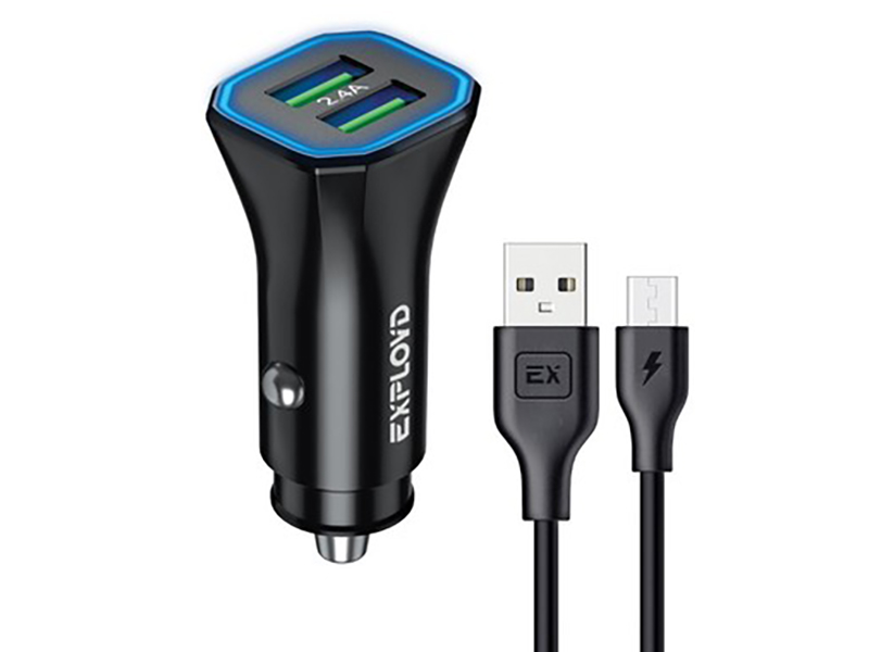 

Зарядное устройство Exployd Easy 2хUSB - MicroUSB 2.4A Black EX-Z-1448, EX-Z-1448