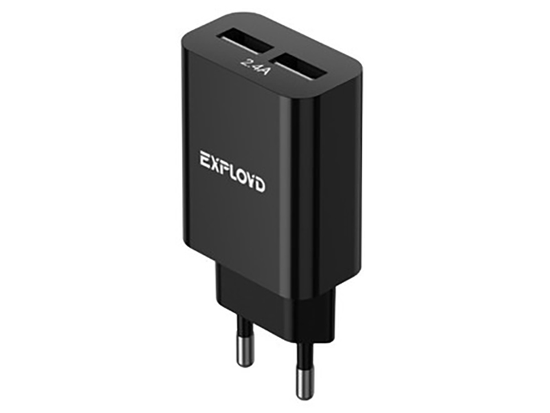 

Зарядное устройство Exployd Easy 2xUSB 2.4A Black EX-Z-1420, EX-Z-1420