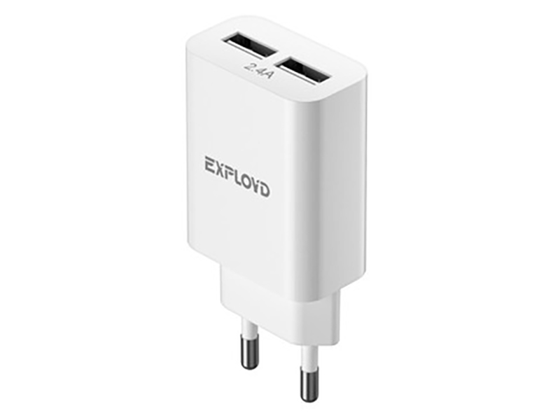 

Зарядное устройство Exployd Easy 2xUSB 2.4A White EX-Z-1421, EX-Z-1421