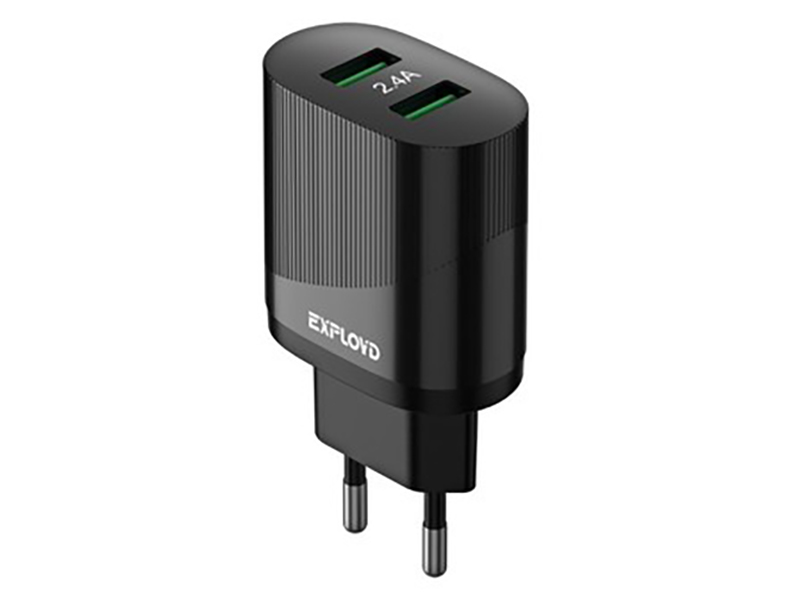 

Зарядное устройство Exployd Easy 2xUSB 2.4A Black EX-Z-1428, EX-Z-1428