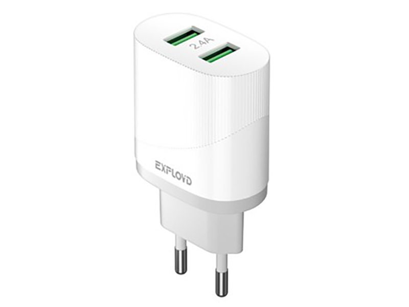 

Зарядное устройство Exployd Easy 2xUSB 2.4A White EX-Z-1429, EX-Z-1429