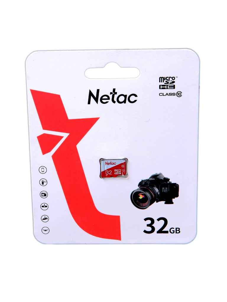 Карта памяти 32Gb - Netac MicroSD P500 Eco Class 10 NT02P500ECO-032G-S карта памяти netac p500 microsdhc 32gb class 10 sd адаптер nt02p500stn 032g r