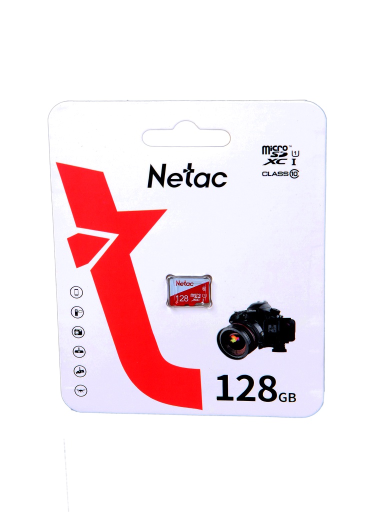 Карта памяти 128Gb - Netac MicroSD P500 Eco UHS-I Class 10 NT02P500ECO-128G-S карта памяти 16gb netac microsd p500 eco class 10 nt02p500eco 016g r с переходником под sd