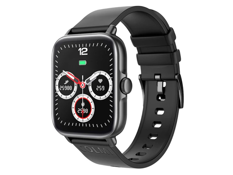Умные часы Colmi P28 Plus Silicone Strap Black-Black bracelet y20 pro p8 p28 plus dt94 dt88 pro gw33 p22 gt20 dt36 dw11 watchband silicone strap 20mm