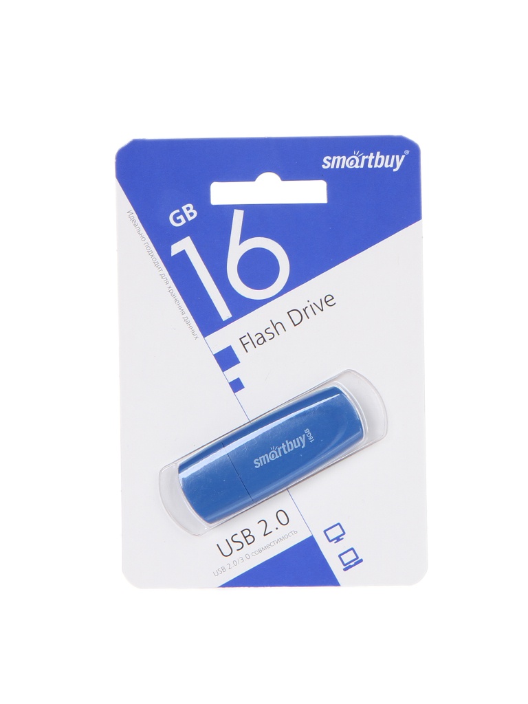 USB Flash Drive 16Gb - SmartBuy Scout Blue SB016GB2SCB usb flash oltramax 220 16gb om 16gb 220 violet