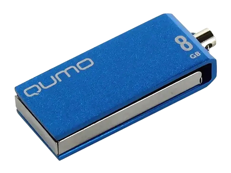 фото Usb flash drive 8gb - qumo usb 2.0 fold blue qm8gud-fld-blue