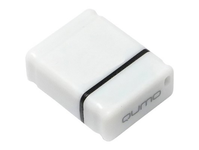 фото Usb flash drive 8gb - qumo usb 2.0 nano white qm8gud-nano-w