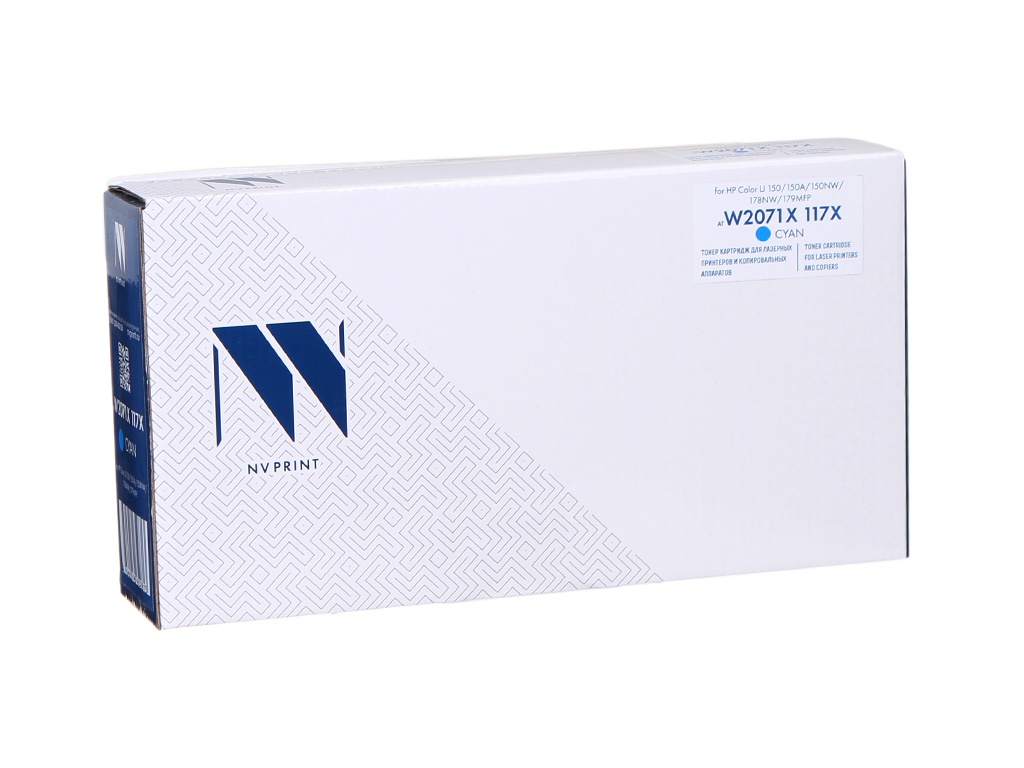 

Картридж NV Print (схожий с HP W2071X 117X) Cyan NV-W2071X-117X для Color LJ 150/150A/150NW/178NW/179MFP, NV-W2071X