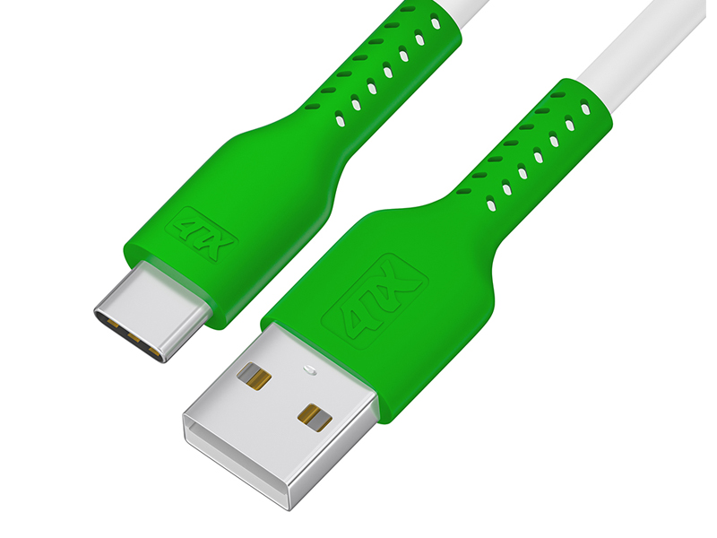 

Аксессуар 4PH USB - USB Type-C 1.0m White-Green 4PH-R90123, 4PH-R90123