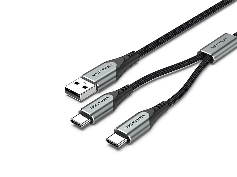 

Аксессуар Vention USB-C/M - 2xUSB 2.0 AM 1m CQOHF, CQOHF