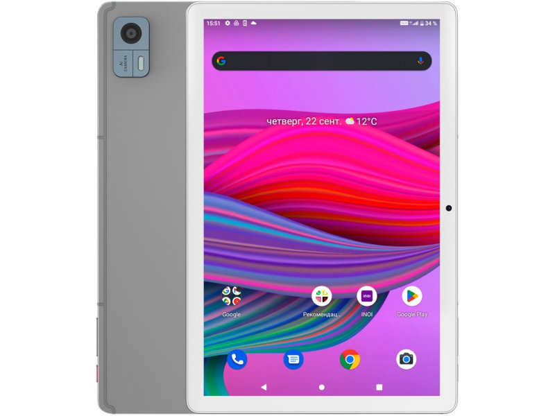 фото Планшет inoi inoipad pro 3/64gb wi-fi+lte silver (unisoc t610 2.0ghz/3072mb/32gb/lte/wi-fi/bluetooth/cam/10.1/1920x1200/android 11)