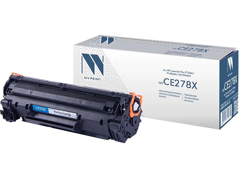 Картридж NV Print NV-CE278X Black для HP LaserJet Pro M1536dnf/P1566/P1606dn картридж nv print ce278x для нewlett packard laserjet pro m1536dnf р1566 р1606w 2300k