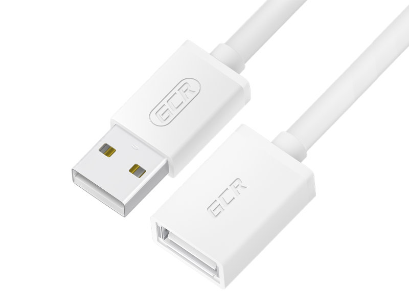 

Аксессуар GCR USB AM/AF 1.8m White GCR-51093, GCR-51093