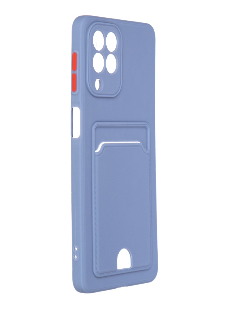 

Чехол DF для Samsung Galaxy M53 Silicone с отделением для карты Grey-Blue sCardCase-04, Samsung Galaxy M53