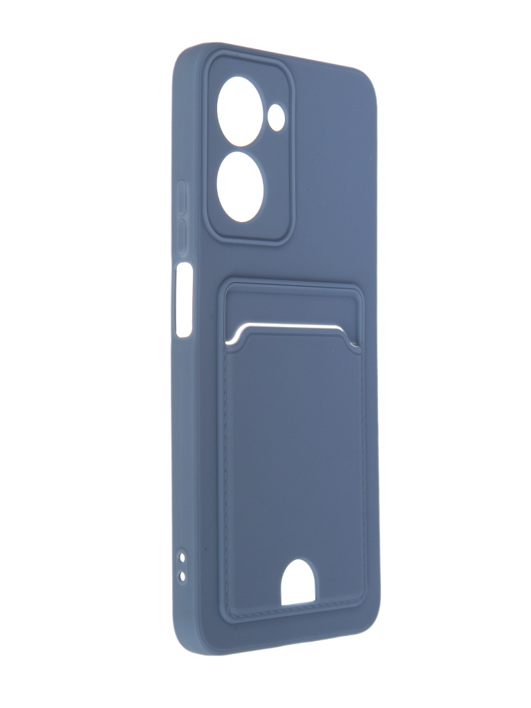 

Чехол DF для Realme C33 Silicone с отделением для карты Grey-Blue rmCardCase-03, Realme C33