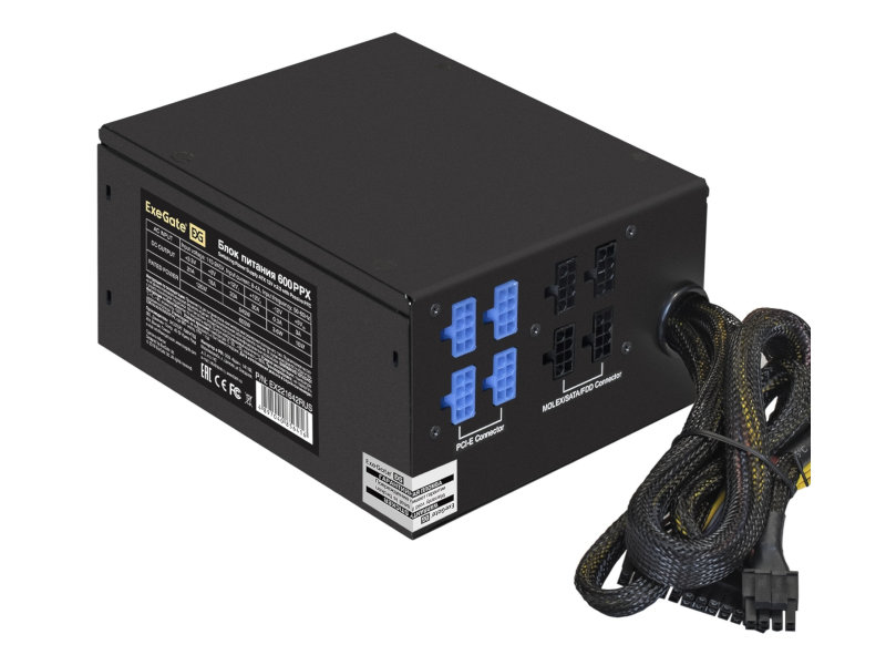 

Блок питания ExeGate 600PPX 600W EX221642RUS-S, EX221642RUS-S