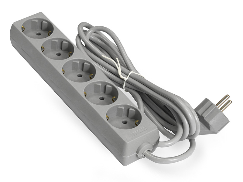 фото Удлинитель exegate ece-5-3g 5 sockets 3m grey ex285823rus