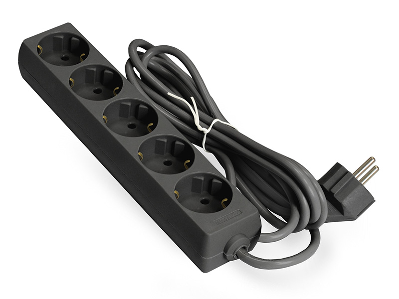 фото Удлинитель exegate ece-5-5b 5 sockets 5m black ex285825rus