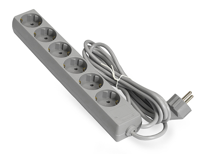 

Удлинитель ExeGate ECE-6-5G 6 Sockets 5m Grey EX285835RUS, ECE-6-5G