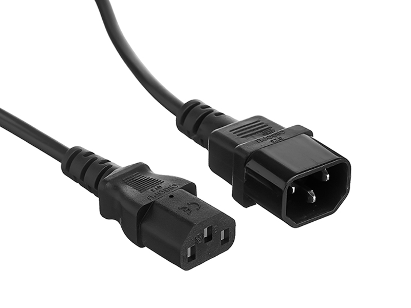 

Кабель ExeGate Power EC-3P IEC 320 C13 - C14 VDE-250V-3x0.75mm 10A 3m Black EP280628RUS, Power EC-3P