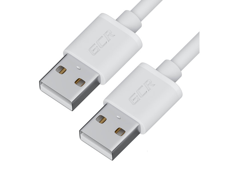 

Аксессуар GCR USB AM/AM 1m White GCR-52224, GCR-52224