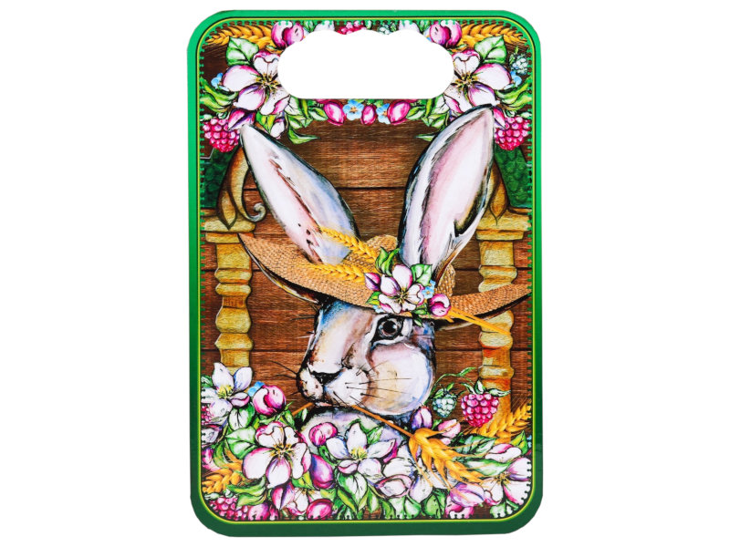 Доска разделочная Дарим красиво Год Кролика. Кролик в шляпке 19x27.7cm 7068267 вечный кролик