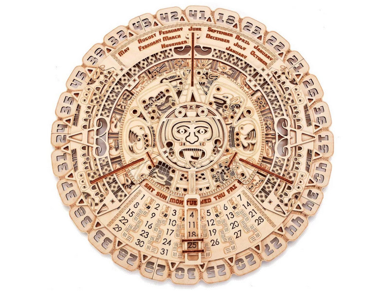 фото Сборная модель wood trick календарь майя 1234-28