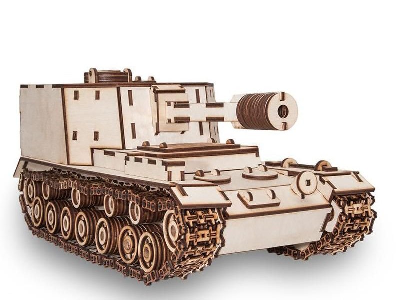Сборная модель Eco Wood Art Танк САУ-212