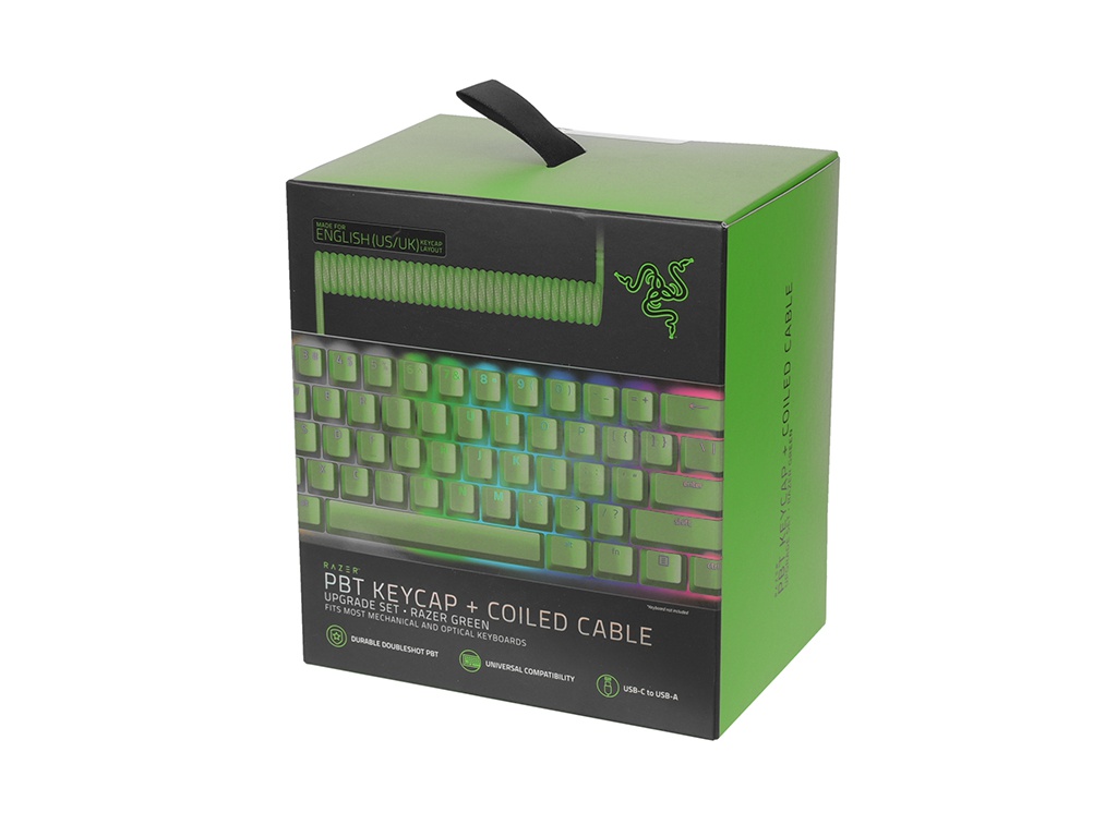 фото Набор razer pbt keycap + coiled cable green rc21-01490700-r3m1