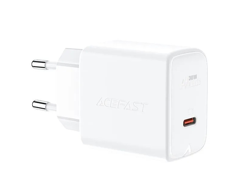 

Зарядное устройство Acefast A21 30W GaN USB-C White AF-A21-WH, AF-A21-WH
