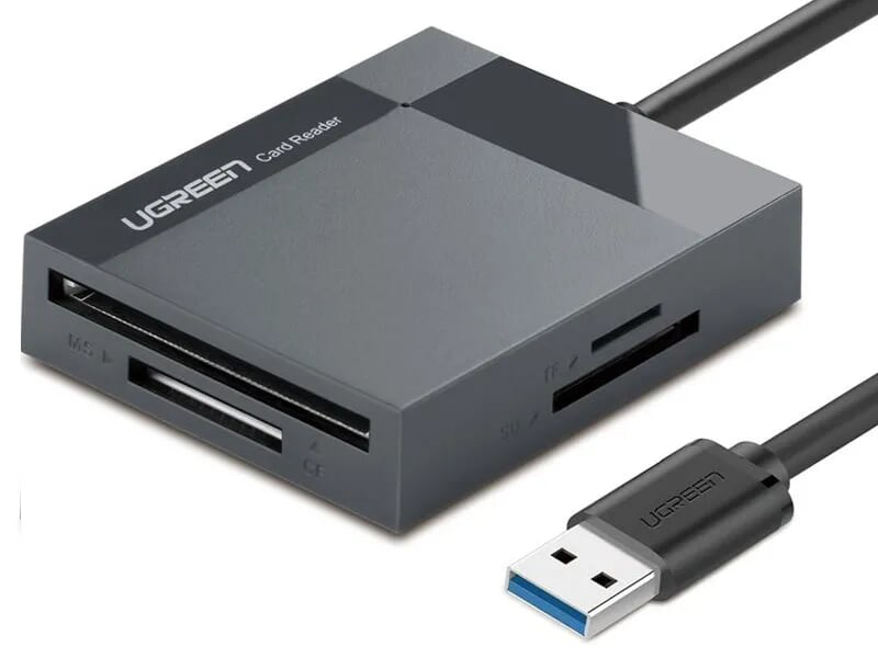 

Карт-ридер Ugreen CR125 USB 3.0 All-in-One Card Reader 50cm Grey 30333, CR125