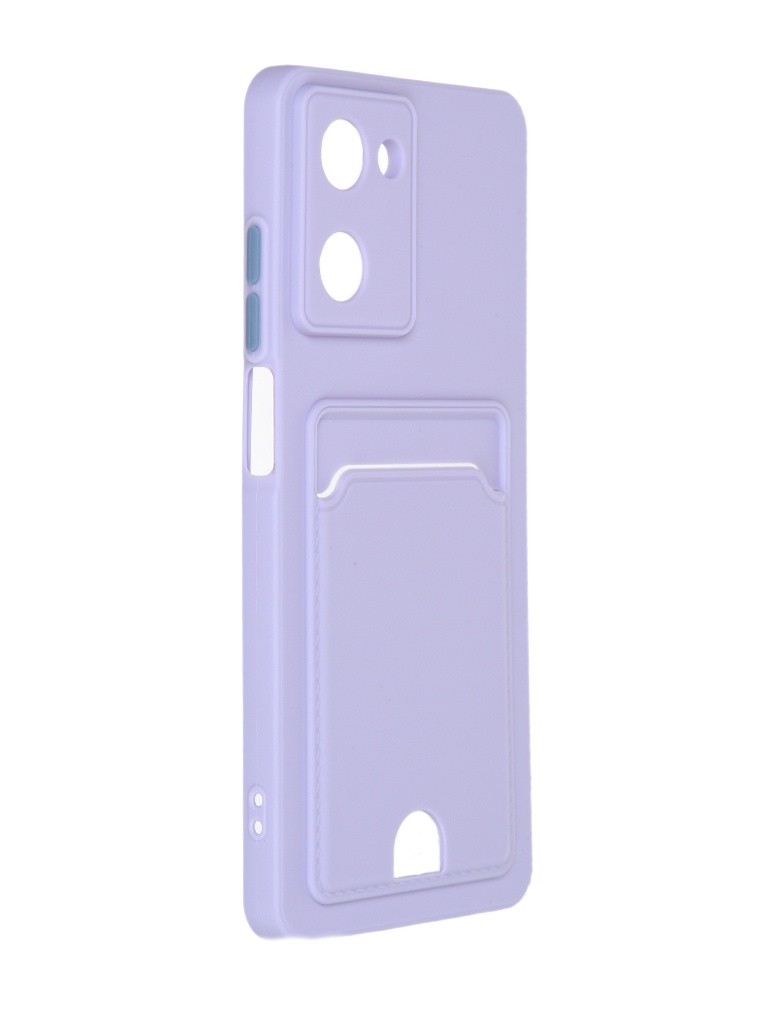 

Чехол DF для Realme 10 (4G) Silicone с отделением для карты Violet rmCardCase-04, Realme 10 (4G)