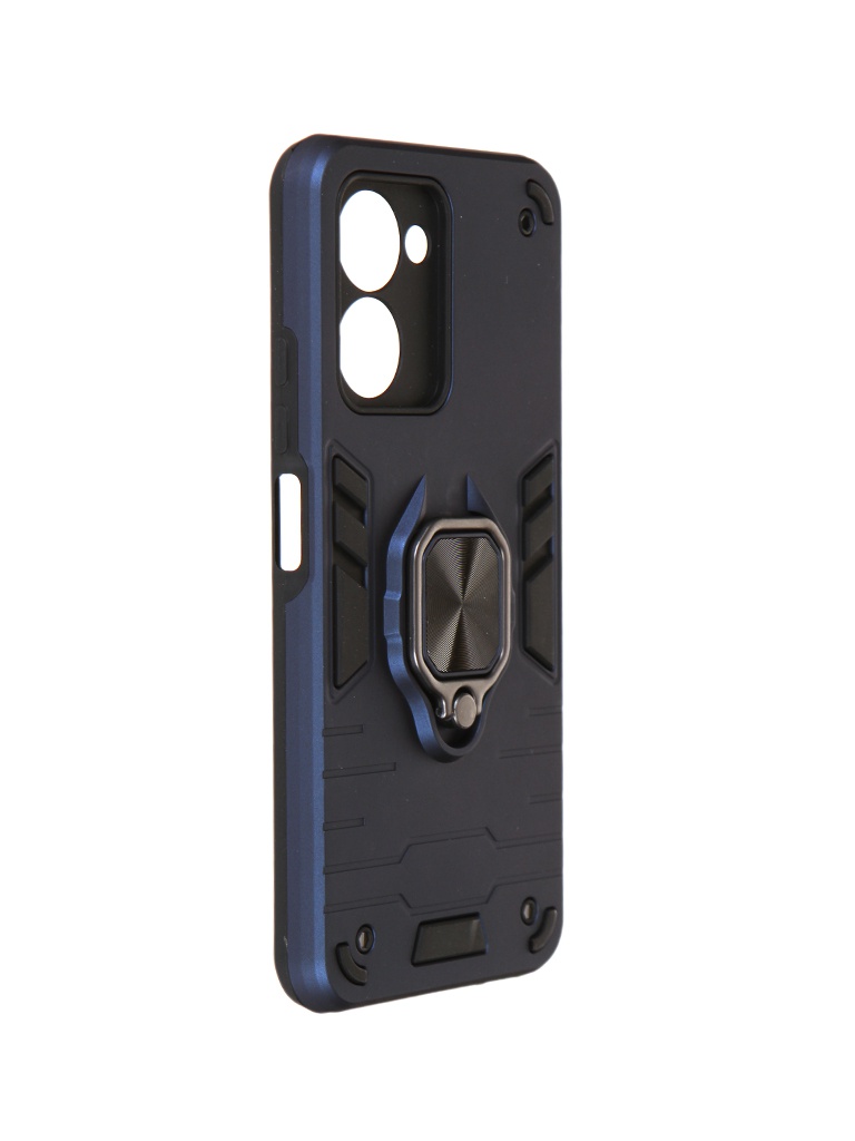 

Чехол DF для Realme C33 с магнитом и кольцом Dark Blue rmArmor-01, Realme C33