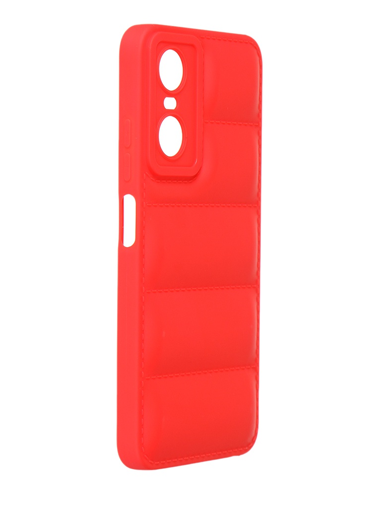 

Чехол DF для Tecno Pop 6 Pro Silicone дутый Red tJacket-06, Tecno Pop 6 Pro