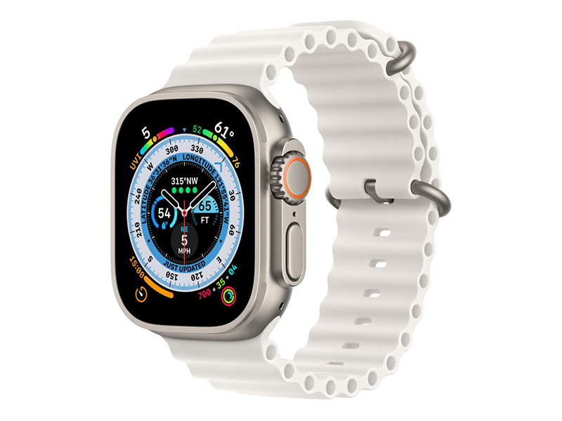 фото Умные часы apple watch ultra gps 49mm titanium case with white-ocean band