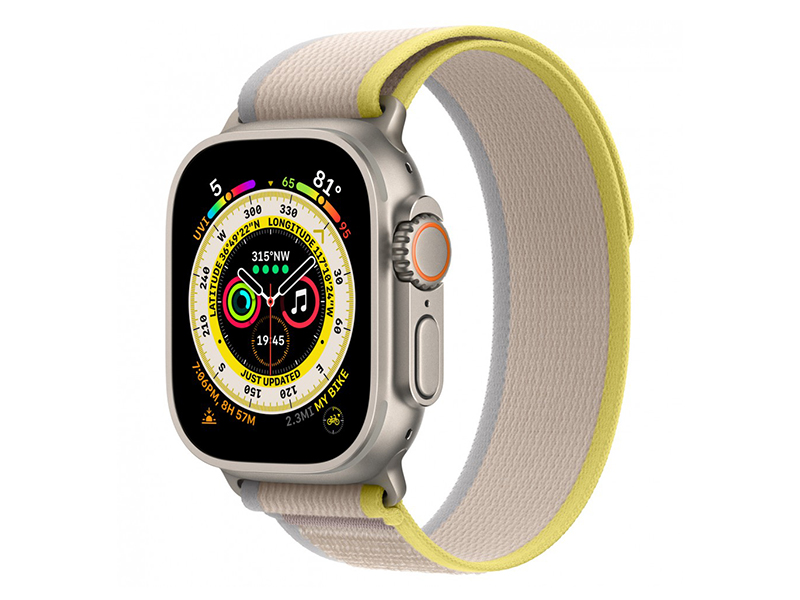 фото Умные часы apple watch ultra gps 49mm titanium case with yellow trail loop