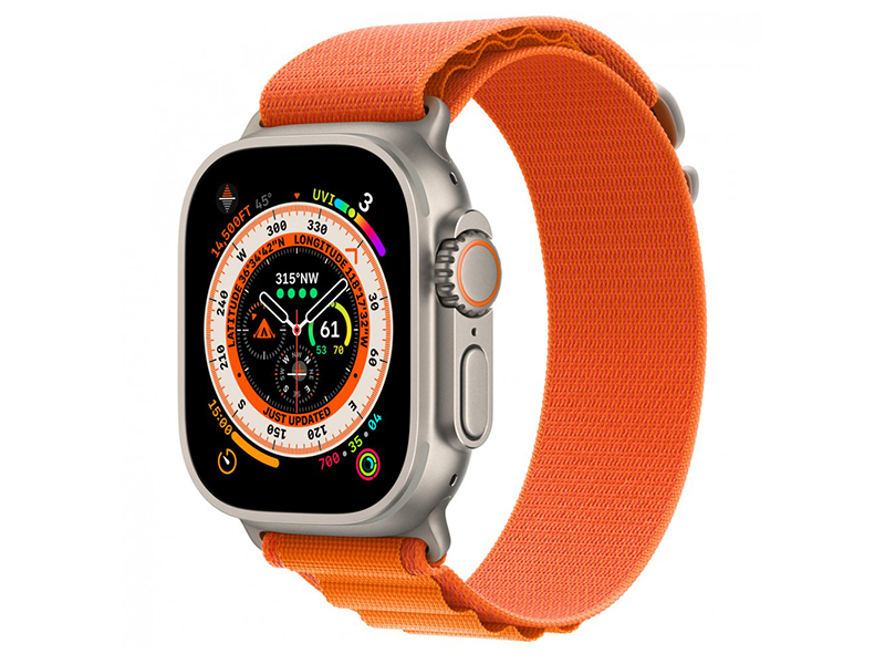 

Умные часы APPLE Watch Ultra GPS + Cellular 49mm Titanium Case with Orange Alpine Loop - S, Watch Ultra GPS + Cellular 49mm