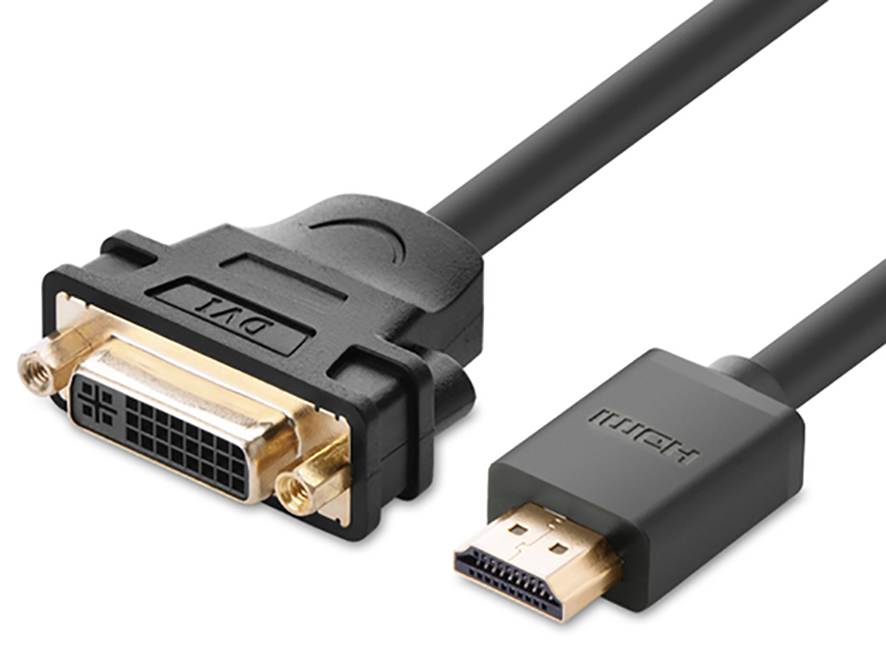 

Аксессуар Ugreen HDMI Male - DVI Female 22cm Black 20136, 20136_