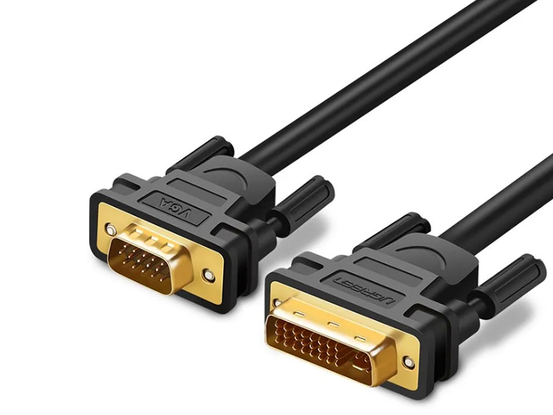 

Аксессуар Ugreen DV102 DVI - VGA 1m Black 30741, DV102