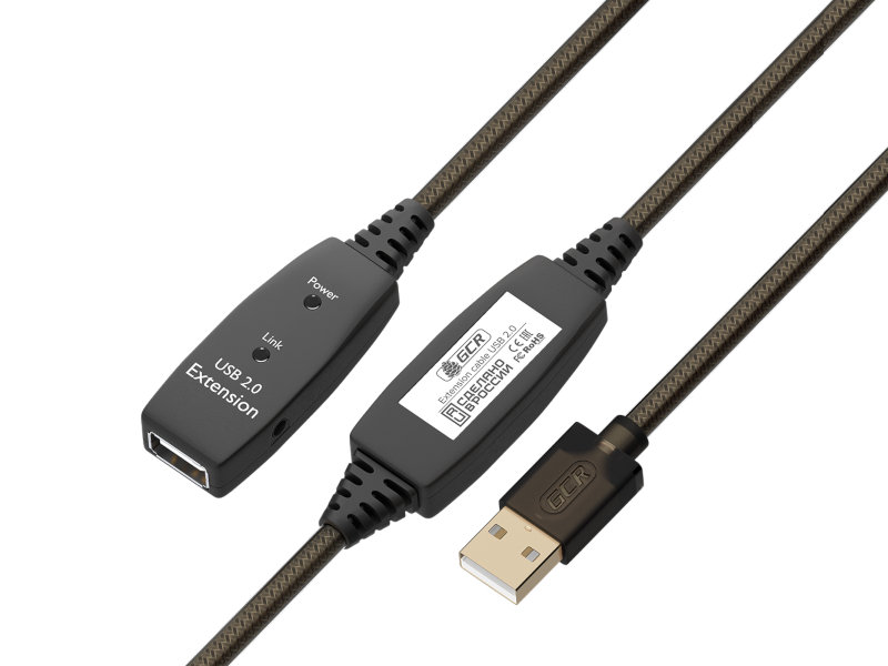 

Аксессуар GCR USB 2.0 AM/AF 20m GCR-53808, GCR-53808