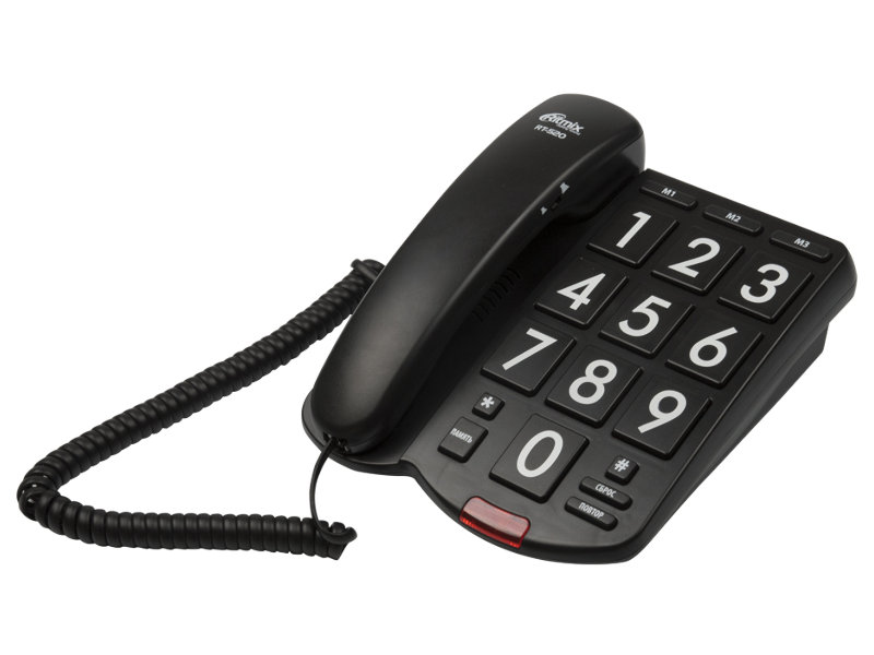 Телефон Ritmix RT-520 Black телефон ritmix rt 550 black