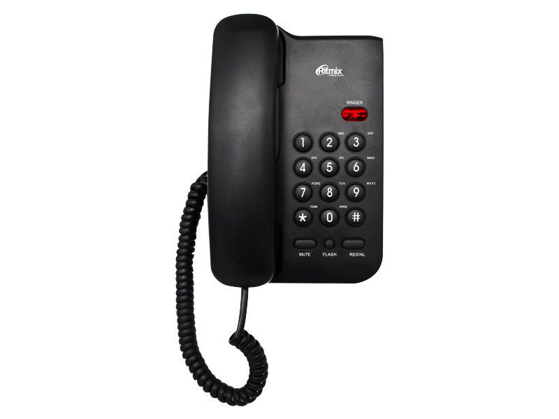 Телефон Ritmix RT-311 Black проводная мышь для пк ritmix rom 111 black