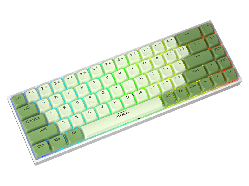 клавиатура aula f3068 green white Клавиатура Aula F3068 Green-White