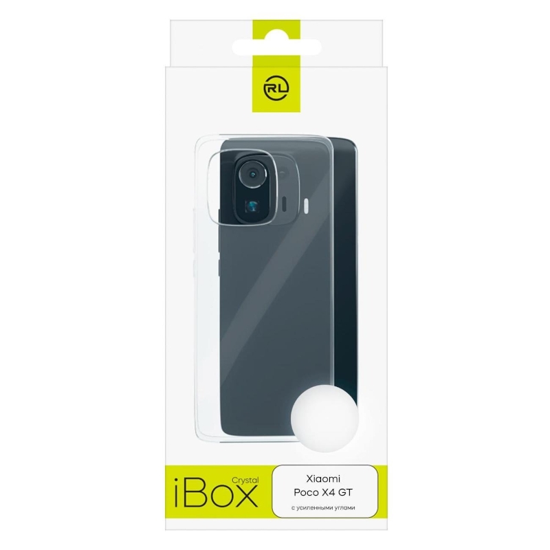 фото Чехол ibox для poco x4 gt crystal с усиленными углами silicone transparent ут000033439